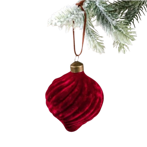 Velvet Ornament, teardrop