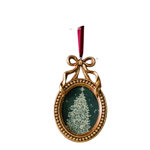 Oval Framed Tree Ornament