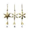 Snowflake/Bell Ornament, gold