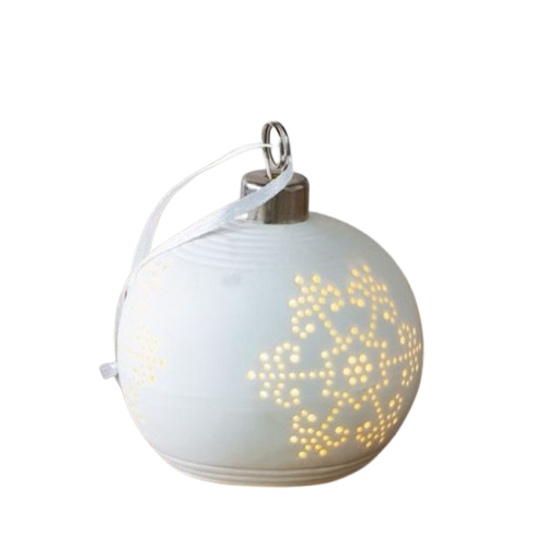 Ceramic LED Ornament, snowflake