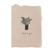 Handmade Paper Card - Thank You