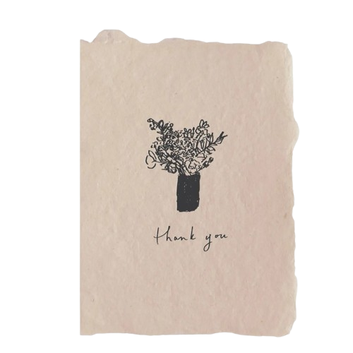 Handmade Paper Card - Thank You