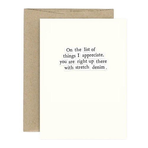 Simply Put Greeting Card - Stretch Denim