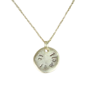 "It is Well" Necklace, gold