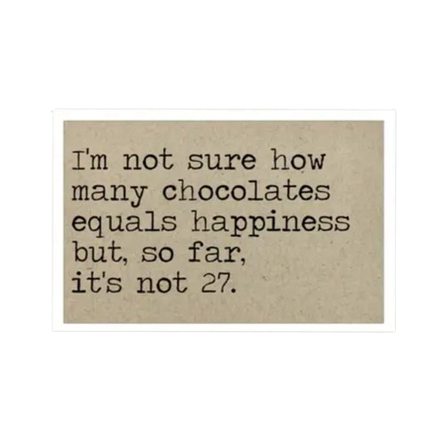 Magnet - Chocolate Equals Happiness
