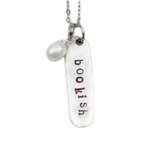"Bookish" Necklace, silver