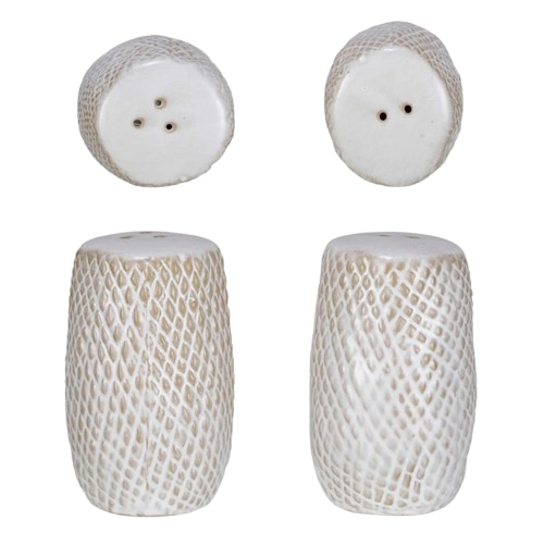 Stoneware Salt and Pepper Shakers, set/2