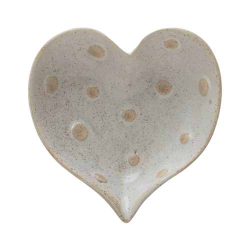 Stoneware Heart Dish