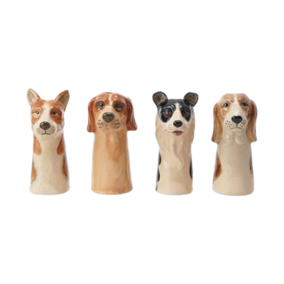Stoneware Dog Vase