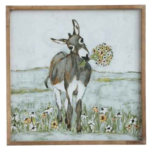 Framed Donkey Wall Decor