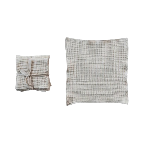 Cotton Dish Cloths, cream
