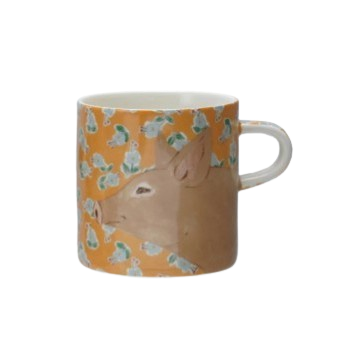 Stoneware Mug - Pig