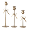 Metal Taper Holder with Bow