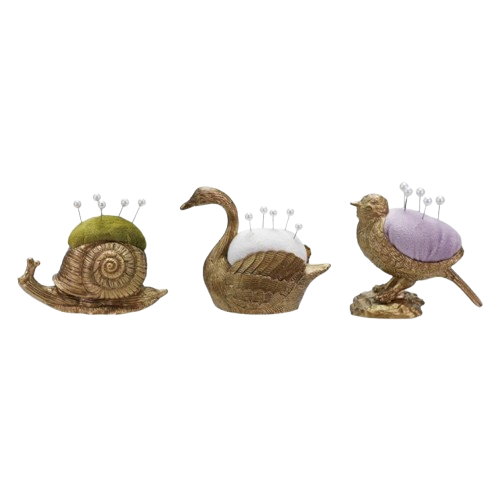 Swan Pin Cushion with Pins