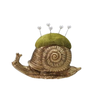 Snail Pin Cushion with Pins