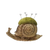 Snail Pin Cushion with Pins