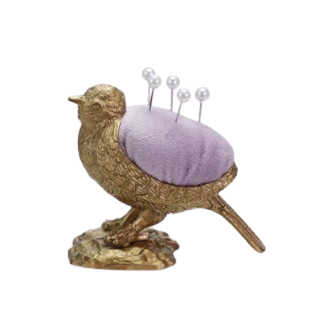 Bird Pin Cushion with Pins