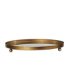 Metal Footed Mirror Tray