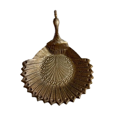 Brass Peacock Trinket Tray