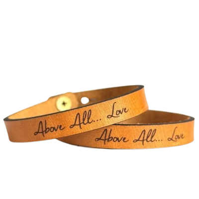 Leather Bracelet - Above All... Love
