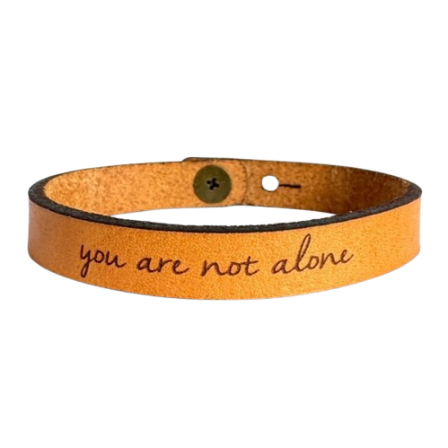 Leather Bracelet - You Are Not Alone