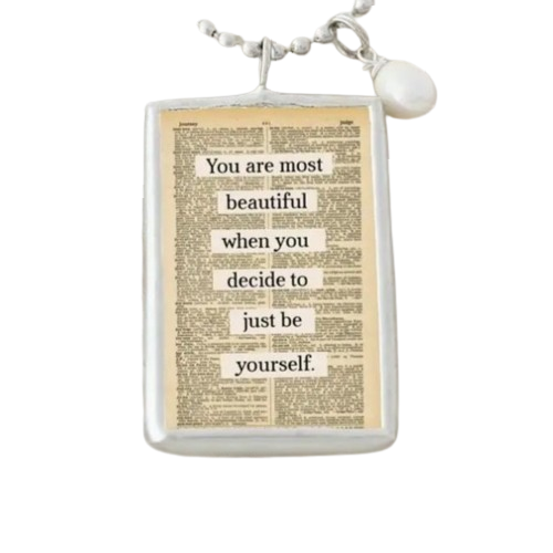 Literary Quote Necklace - Be You