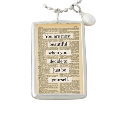 Literary Quote Necklace - Be You