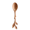 Wooden Spoon with Leaf Handle