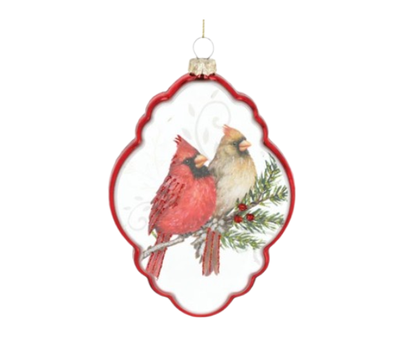 Glass Cardinal Ornament