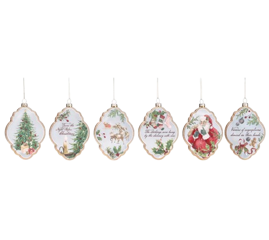 Night Before Christmas Ornaments, Set/6