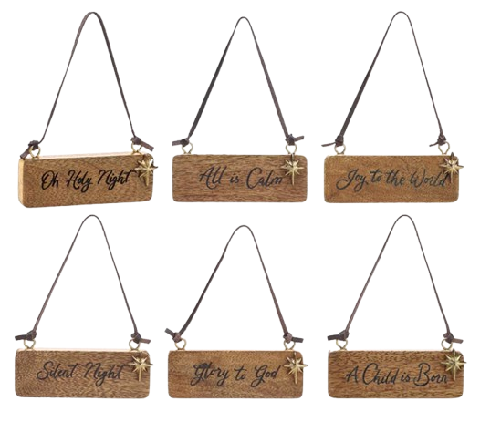Wooden Sign Ornament