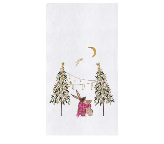 Tea Towel - Moonlit Rabbits