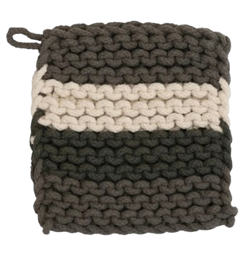 Crocheted Pot Holder, two-tone