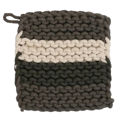 Crocheted Pot Holder, two-tone