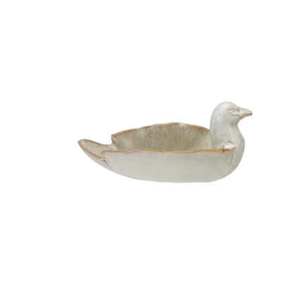 Stoneware Bird Dish