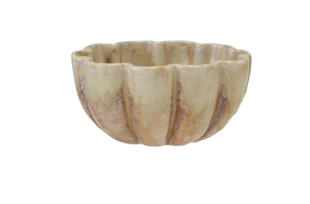 Stoneware Scalloped Bowl