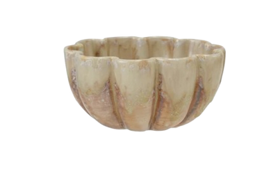 Stoneware Scalloped Bowl