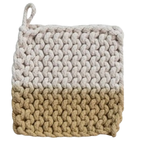 Crochet Pot Holder, two toned