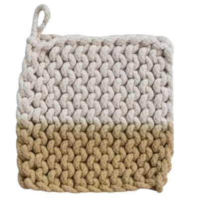 Crochet Pot Holder, two toned