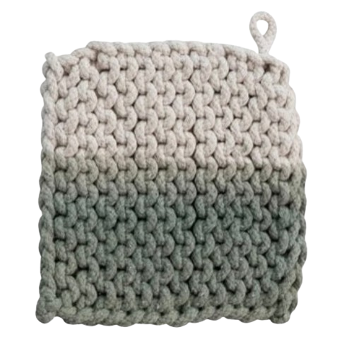 Crochet Pot Holder, two toned