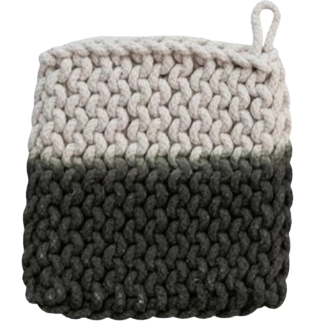 Crochet Pot Holder, two toned