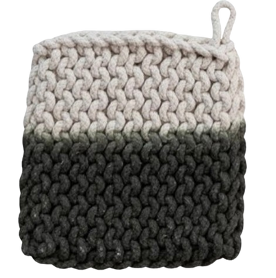 Crochet Pot Holder, two toned