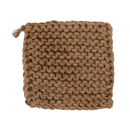 Crocheted Pot Holder, warm tones
