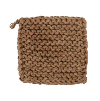 Crocheted Pot Holder, warm tones
