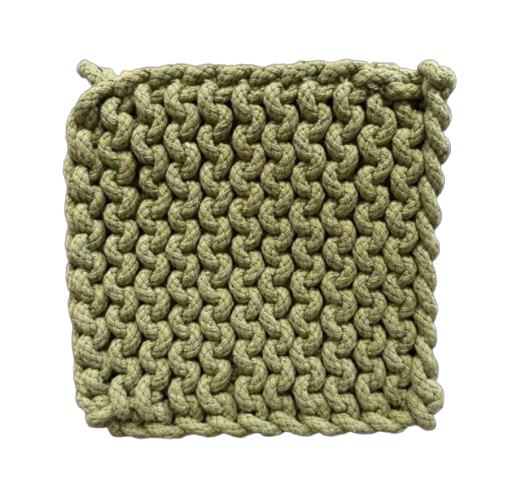 Crochet Pot Holder, patina