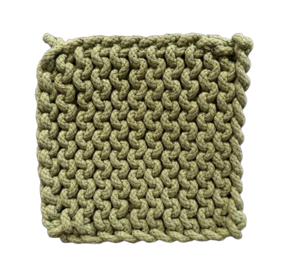 Crochet Pot Holder, patina