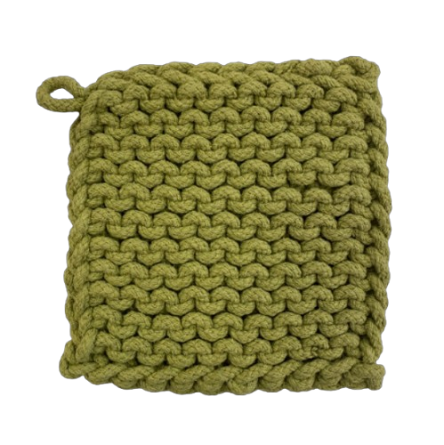 Crocheted Pot Holder, woodland