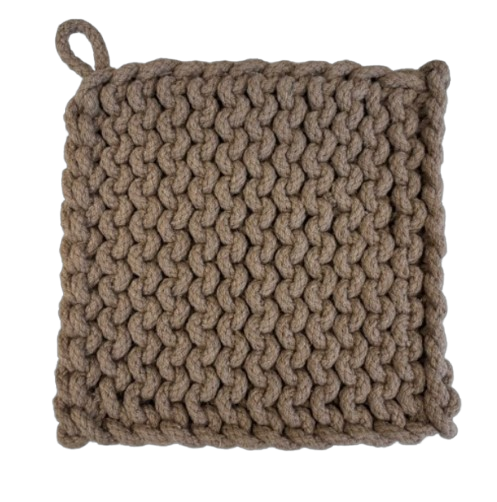 Crocheted Pot Holder, woodland
