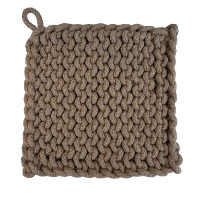 Crocheted Pot Holder, woodland