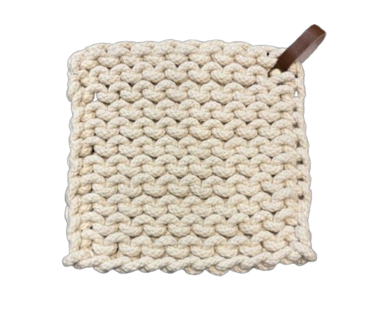 Crochet Pot Holder, white
